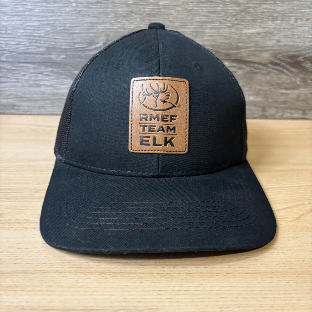 RMEF Rocky Mountain Elk Foundation Hat Cap Snap Back Black  Hunting Outdoors